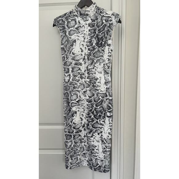 Black Halo EVE by Laurel Berman sequin snakeskin/ animal print dress Sz. 2 NWT - Picture 1 of 12